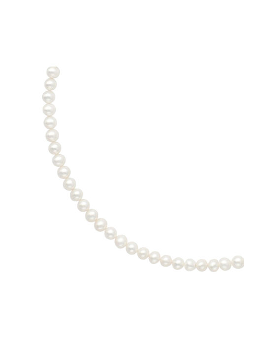 Necklace from White Gold 14K with Pearls