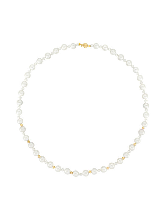 Necklace from Gold 14K with Pearls