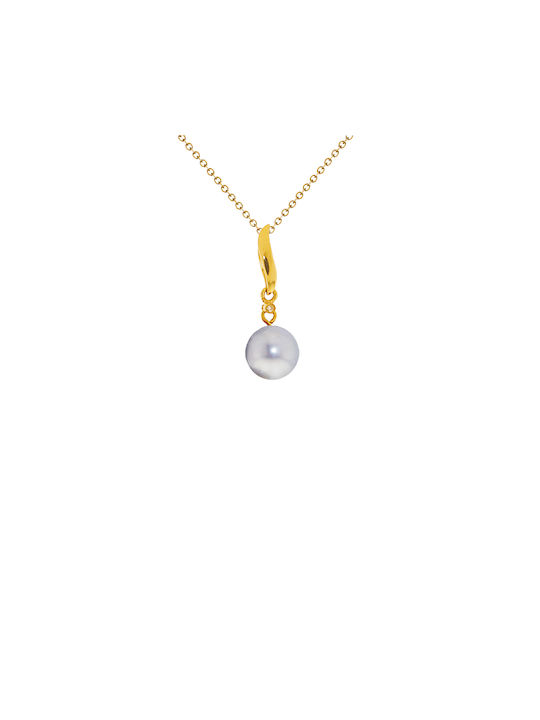 Charm from Gold 18k with Pearls & Diamond