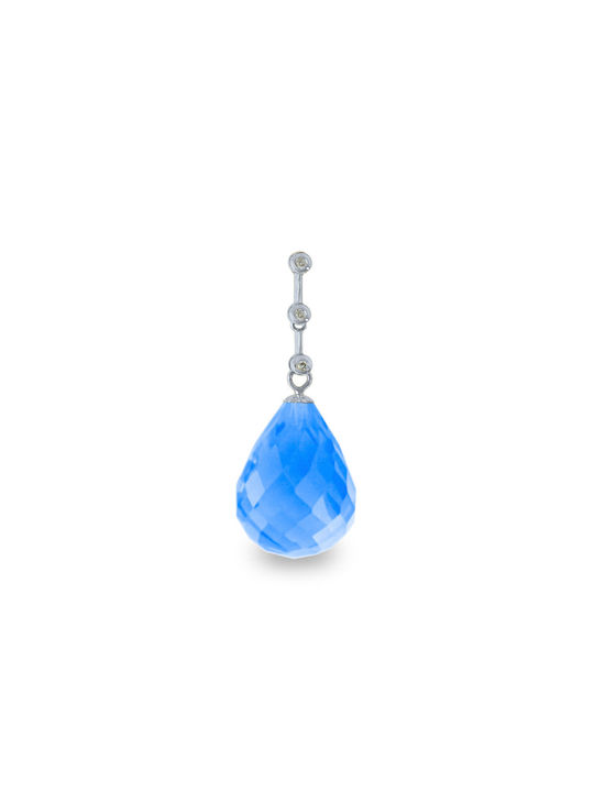 Blue Charm aus Gold 18k mit Diamant & Zirkonia
