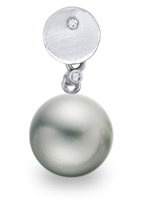 Margaritari Charm with Stones made of 18k Gold Gray