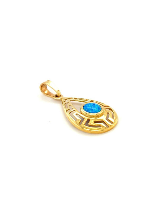 Charm with design Tear from Gold 14K