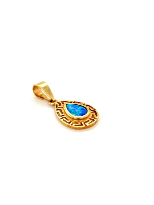 Charm with design Tear from Gold 14K