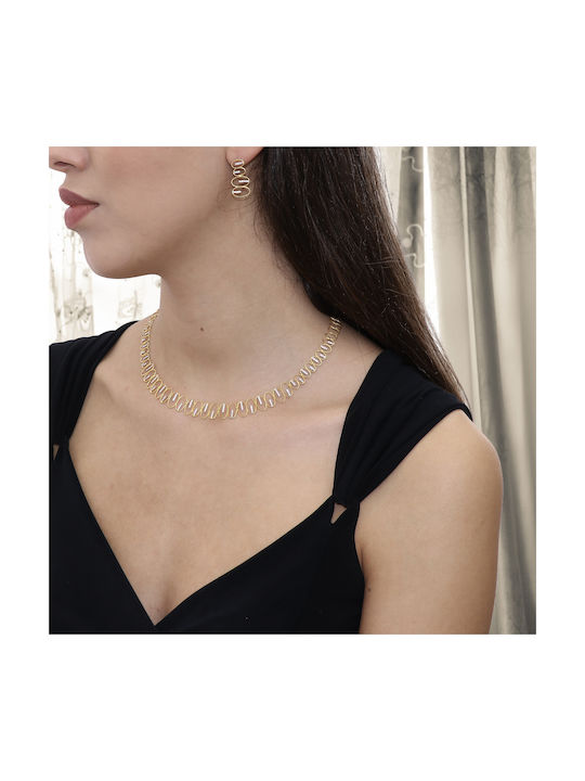 Necklace from Gold 14K with Zircon