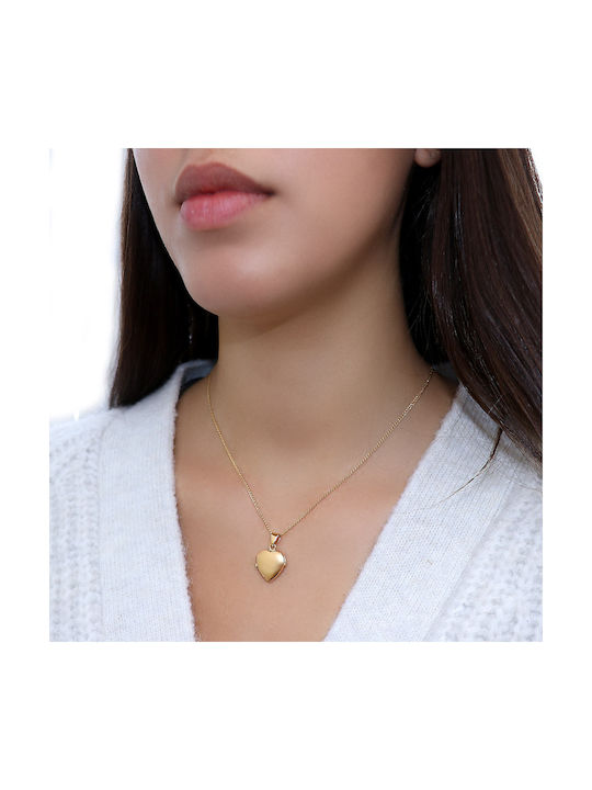 Necklace with design Heart from Gold 14K