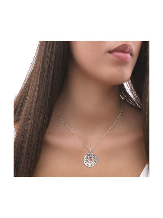 Necklace from White Gold 9 K