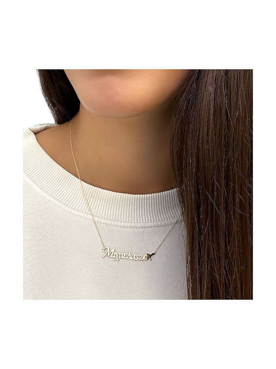 Necklace Name from Gold 14K