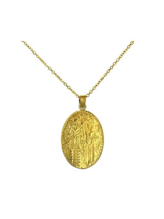 Necklace Constantine Amulet from Gold Plated Silver