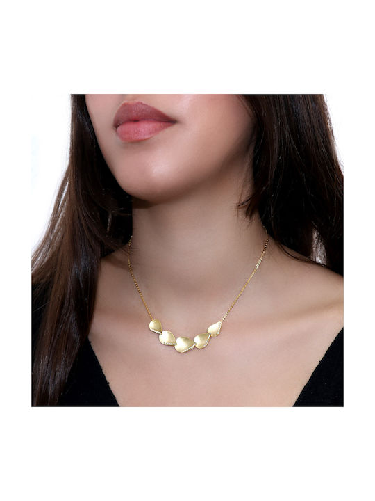 Necklace from Gold 14K with Zircon