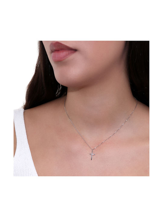 Necklace from White Gold 9 K