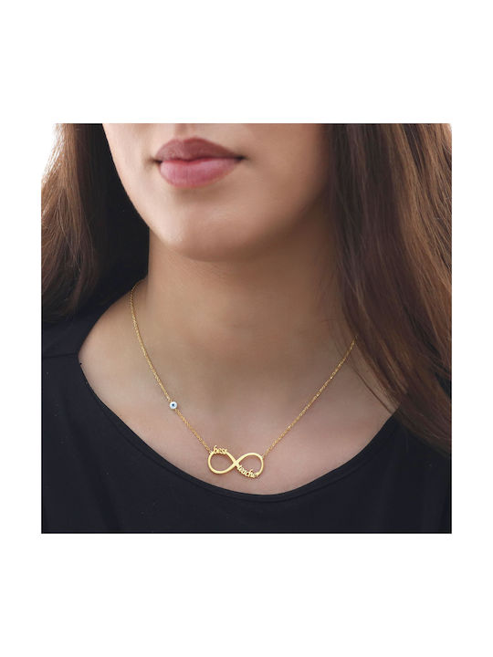 Necklace Infinity from Gold Plated Silver