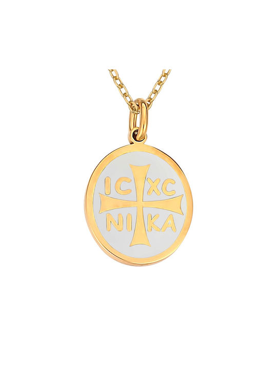 Necklace Constantine Amulet from Gold Plated Silver