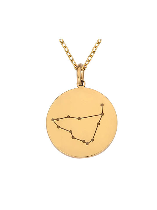 Necklace Zodiac Sign from Gold Plated Silver