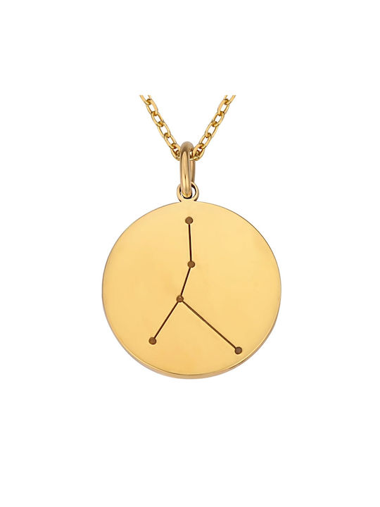 Necklace Zodiac Sign from Gold Plated Silver