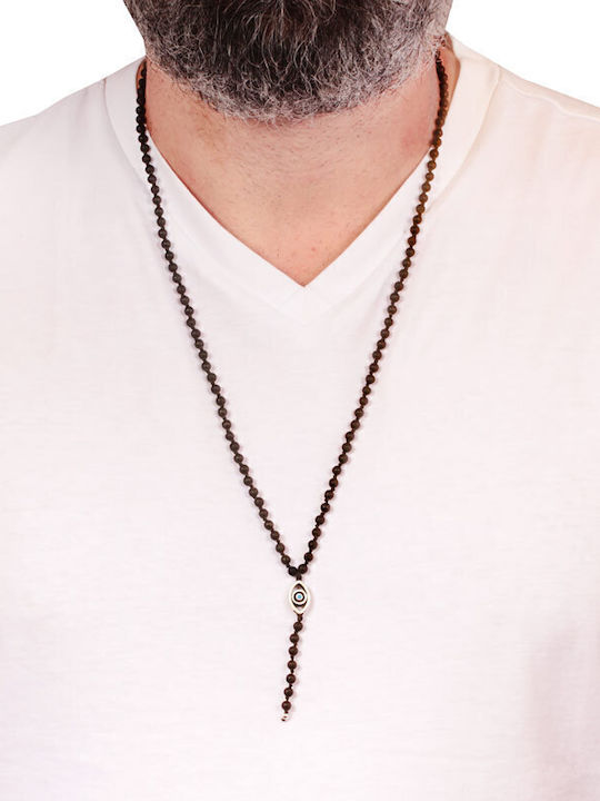 Abadianakis Necklace Rosary Made Of Silver