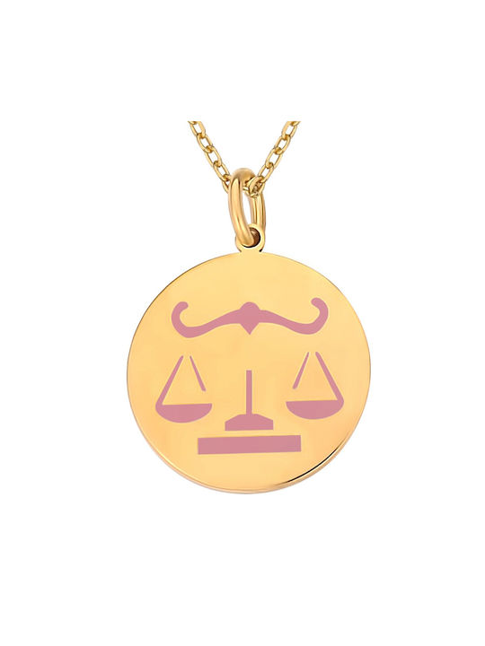 Necklace Zodiac Sign from Gold Plated Silver