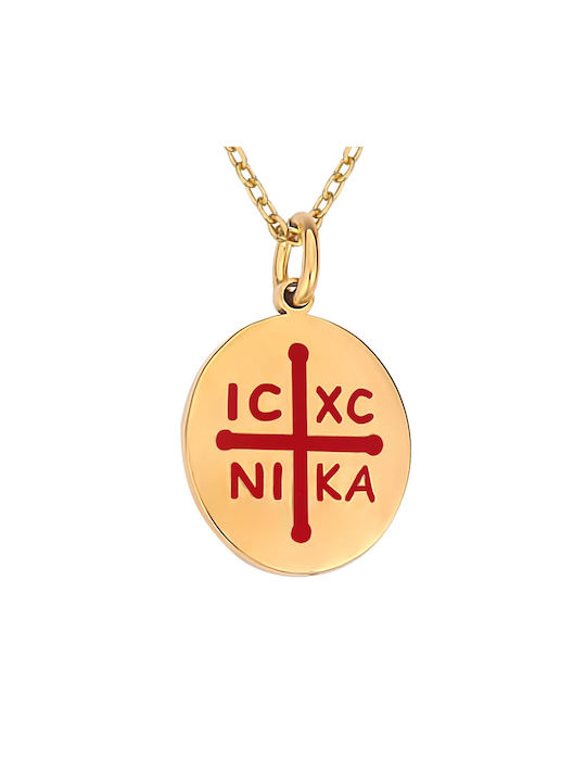 Necklace Constantine Amulet from Gold Plated Silver