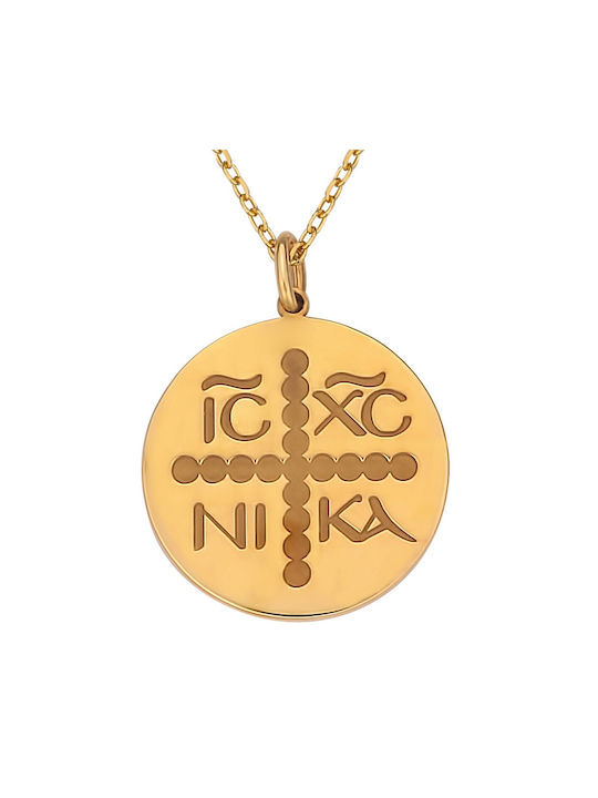 Necklace Constantine Amulet from Gold Plated Silver