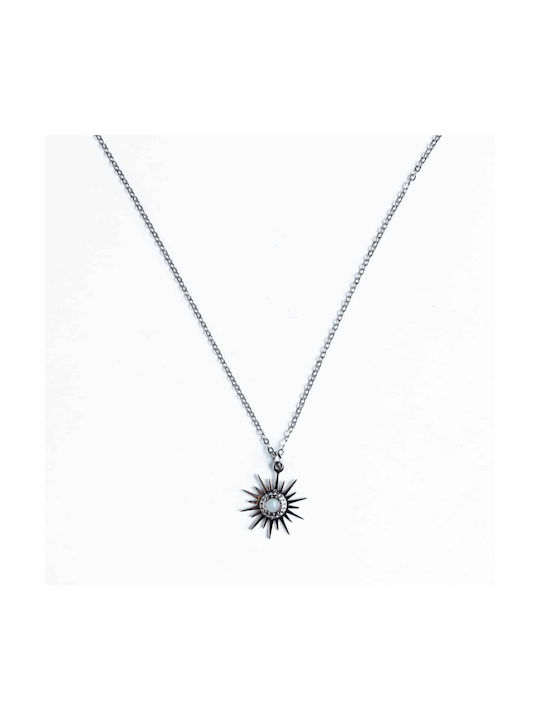 Necklace with design Star from Gold Plated Steel