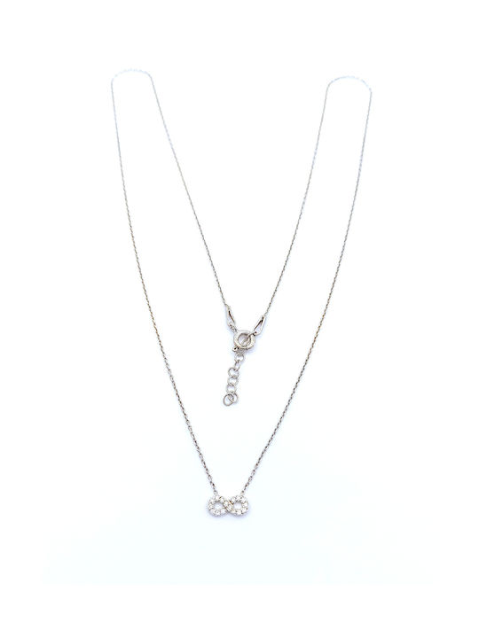 PS Silver Necklace Infinity from Silver with Zircon