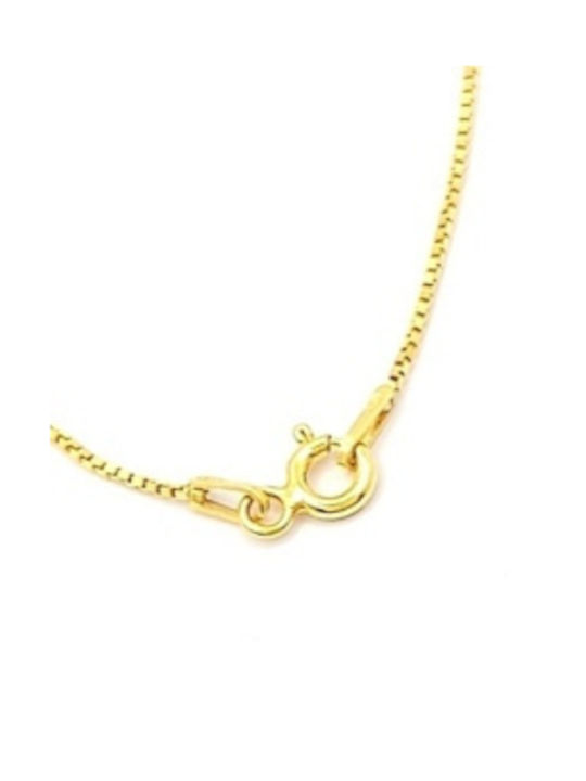 PS Silver Necklace Eye from Gold Plated Silver with Zircon