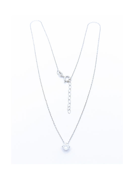 PS Silver Necklace from Silver with Zircon