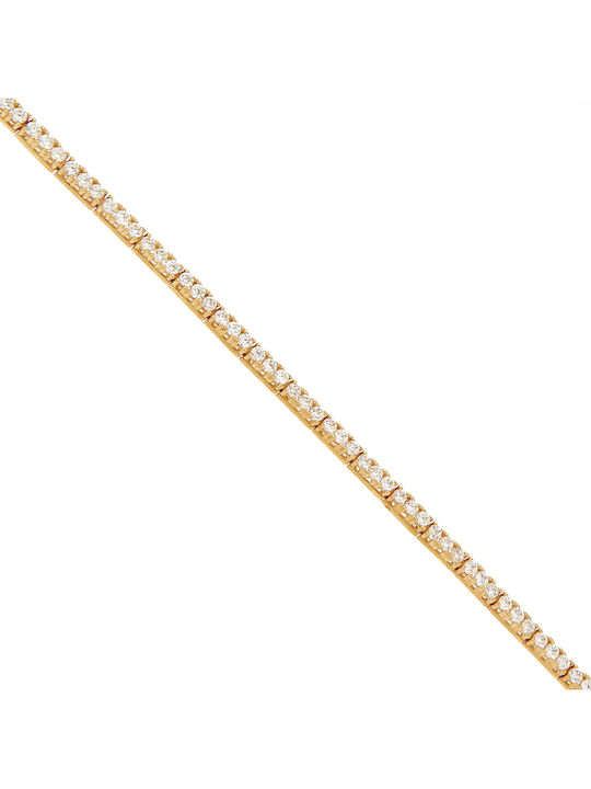 Bracelet Riviera made of Gold 14K with Zircon