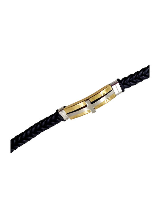 Armband Id mit Design Kreuz aus Leder