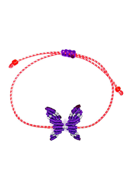 Athinodorou Handmade Γυναικείο Βραχιόλι Μαρτάκι Μακραμέ από Κορδόνι