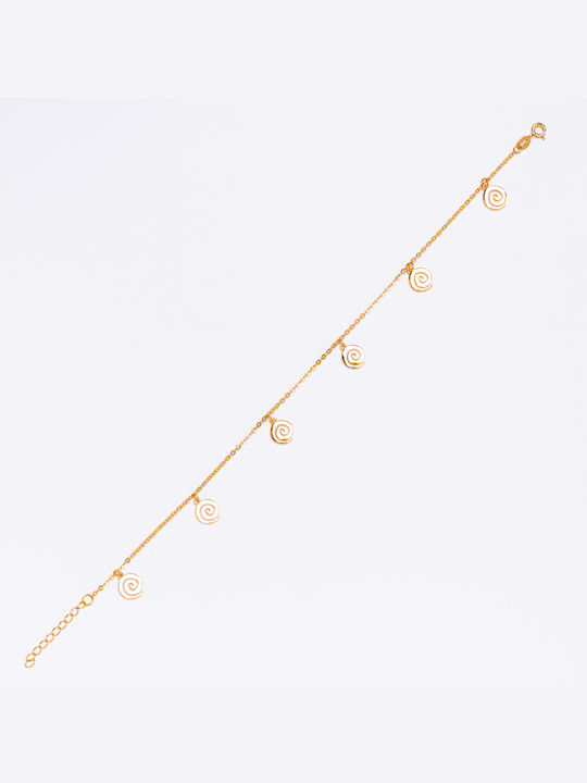 Bracelet Anklet Chain made of Silver Gold Plated