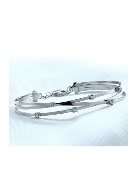 Bracelet Handcuffs made of White Gold 18K with Diamond