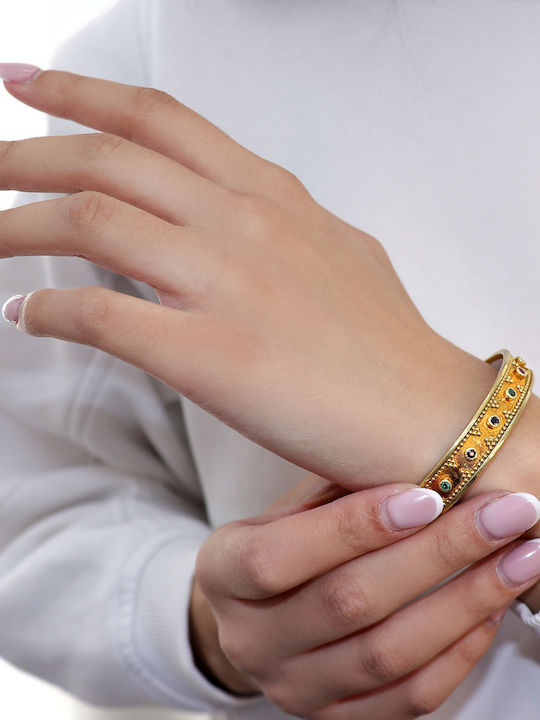 Bracelet Handcuffs made of Silver Gold Plated