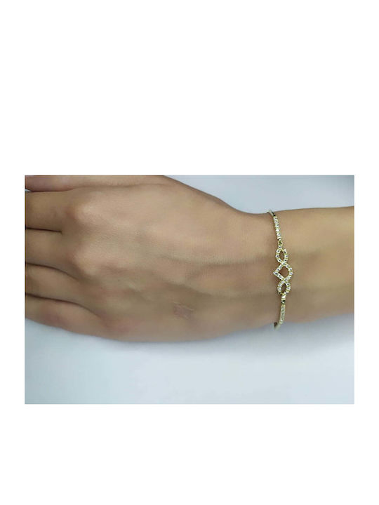 Bracelet made of Gold 14K with Zircon