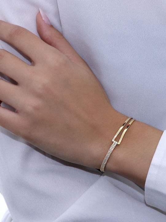 Bracelet made of Gold 14K with Zircon