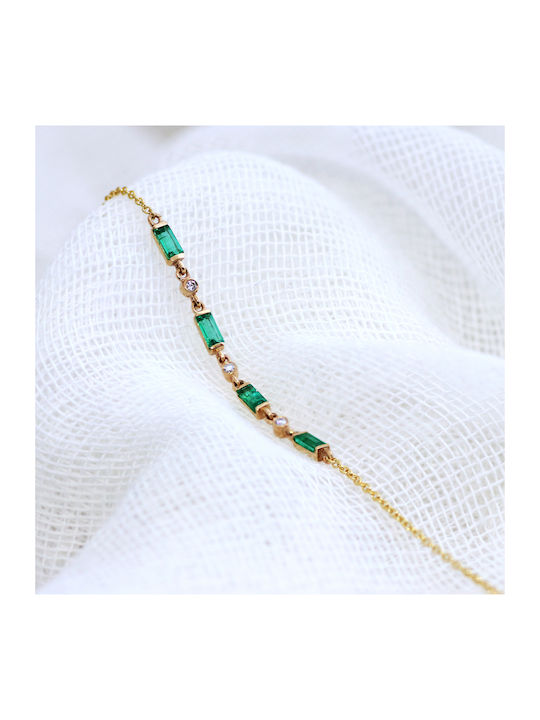 Bracelet Chain made of Gold 18K with Diamond