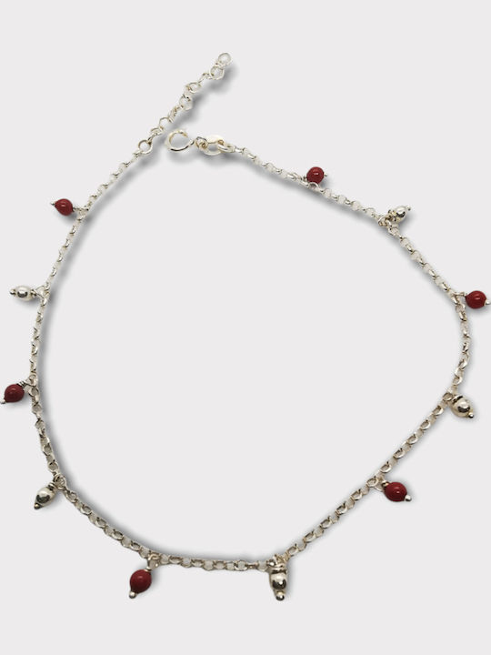 Kosmima1 Fußarmband aus Silber Mehrfarbig