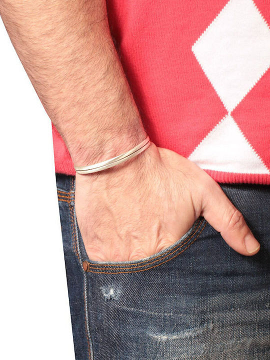 Herren Armband Handschellen aus Silber