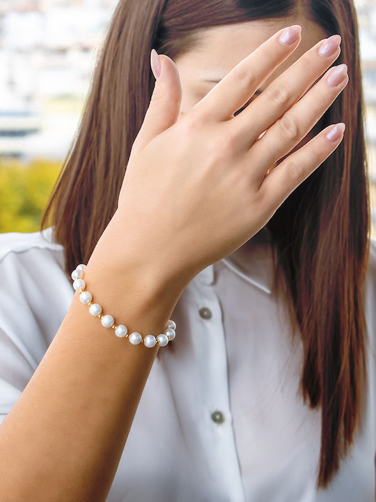 Bracelet made of Gold 14K with Pearls