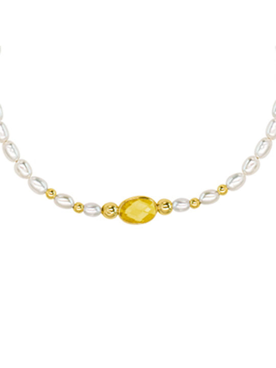 Bracelet made of Gold 14K with Pearls