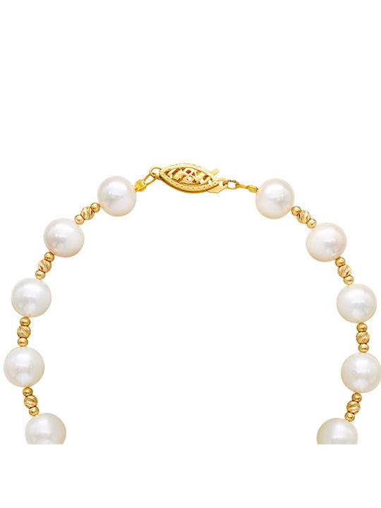 Bracelet made of Gold 14K with Pearls