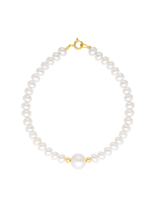 Bracelet made of Gold 14K with Pearls