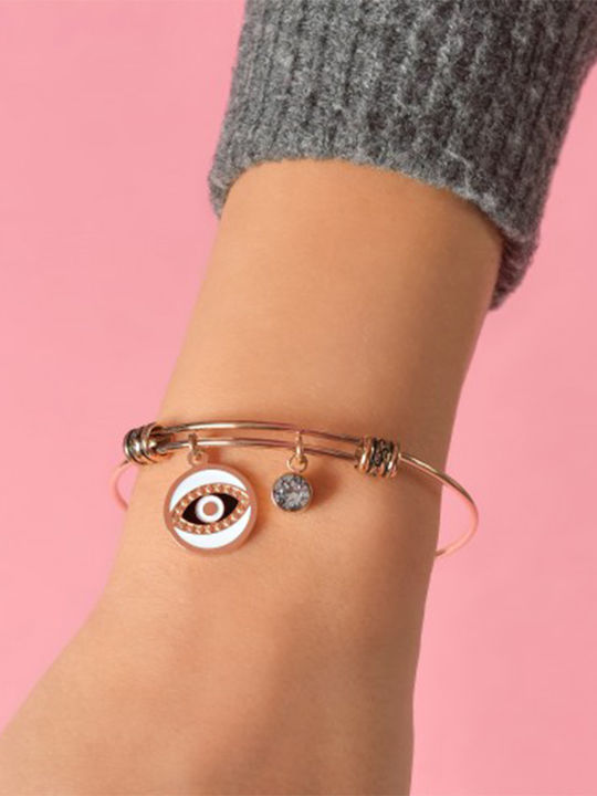 Natalie Gersa Bracelet Handcuffs with design Eye made of Steel Gold Plated