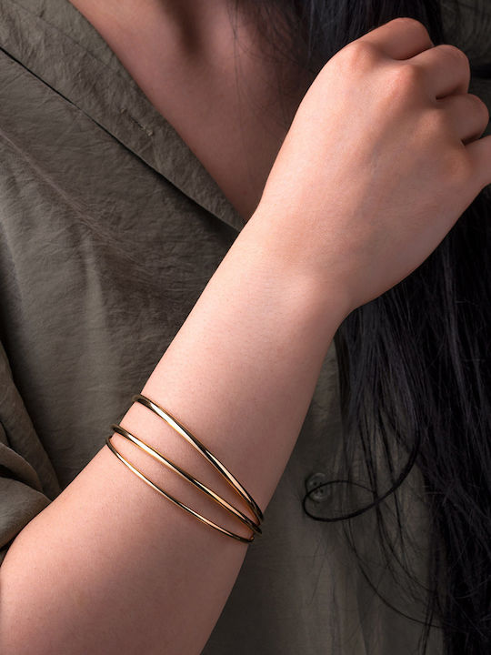 George Art Jewels Γυναικεία Χειροπέδα Χρυσό 14Κ