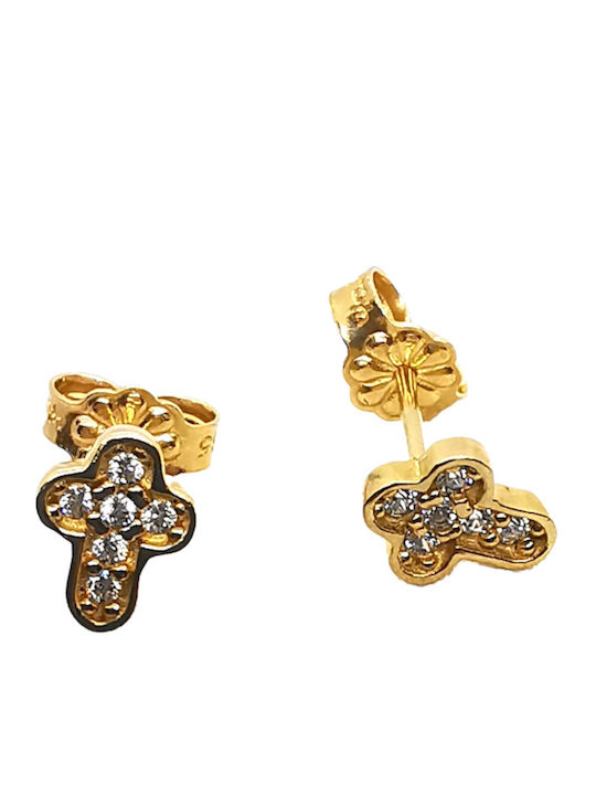 Kosmima1 Ohrringe aus Gold 14K mit Steinen