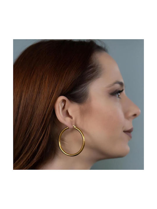 Earrings Hoops made of Steel Gold Plated