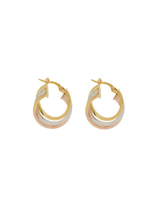 Earrings Hoops made of Gold 14K