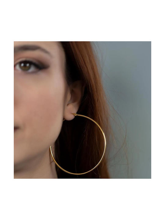 Earrings Hoops made of Steel Gold Plated