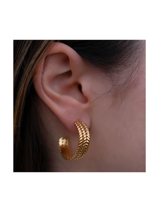 Earrings Hoops made of Steel Gold Plated