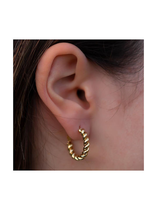 Earrings Hoops made of Steel Gold Plated