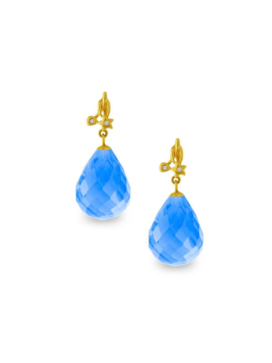 Earrings made of Gold 18K with Diamond